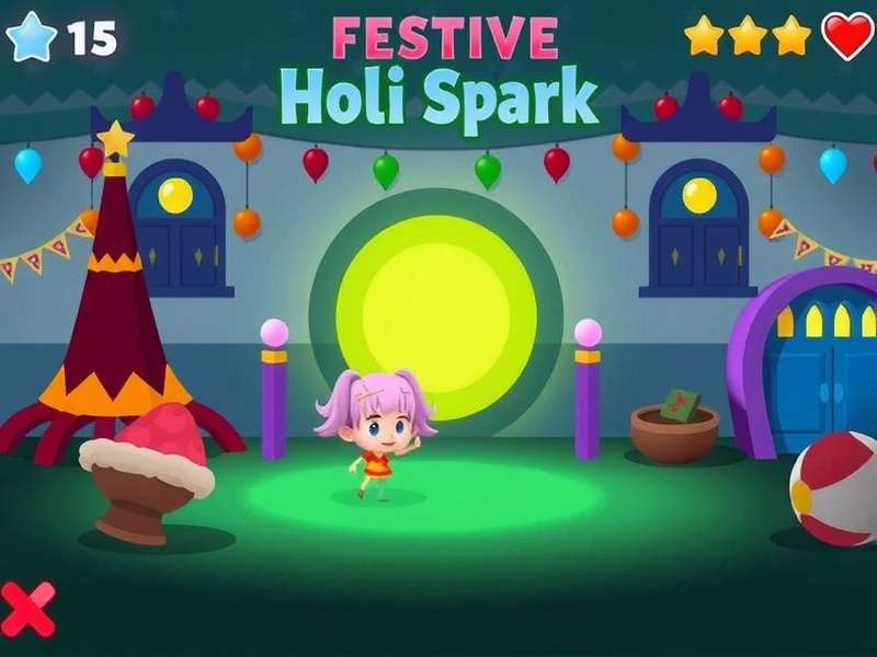 Festive Holi Spark Gameplay Screenshot